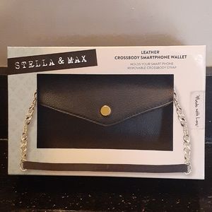LEATHER CROSSBODY SMARTPHONE WALLET STELLA AND MAX
